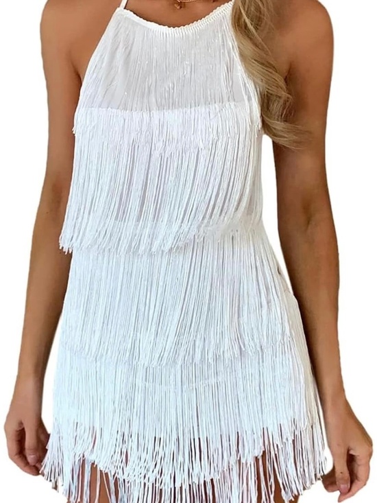 Dresses & Skirts - Backless Fringe Romper